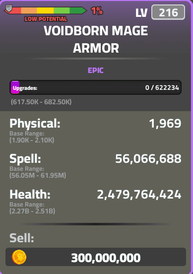 1-3% Arm Mage